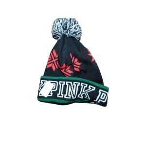Victoria's Secret Pink Size OS Pom Pom Knit Hat NWT